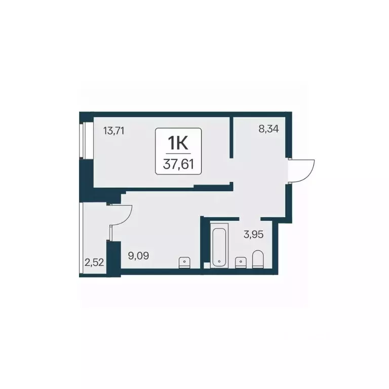 1-к кв. Новосибирская область, Новосибирск Игарская ул., 33 (37.61 м) - Фото 0