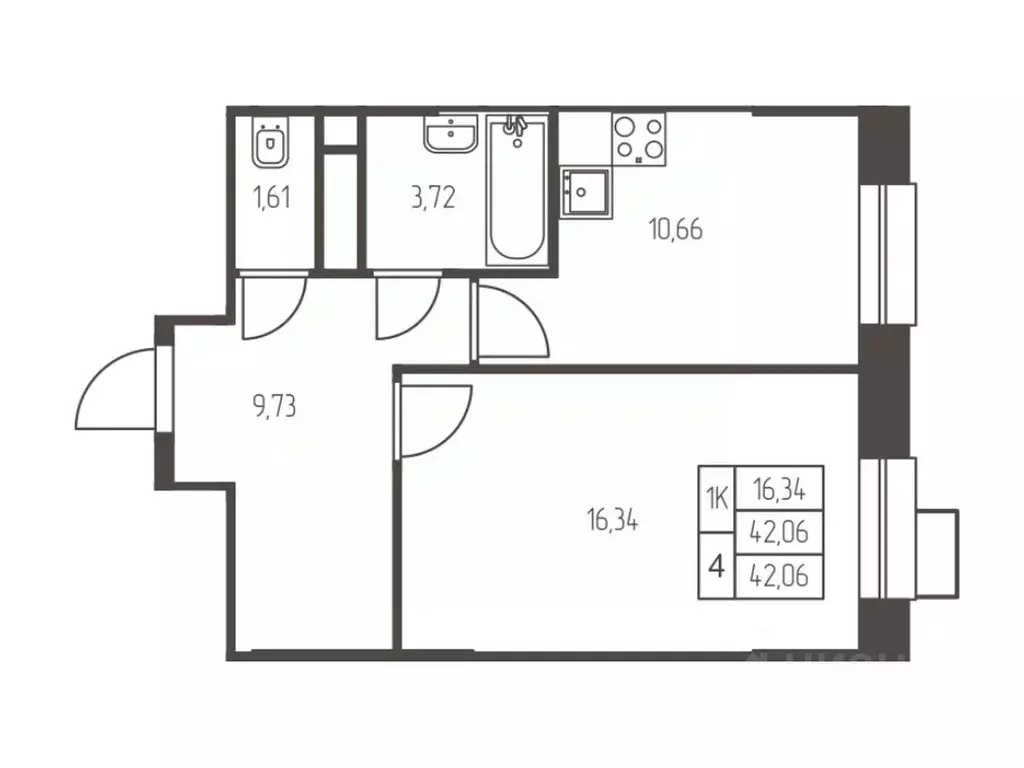 1-к кв. Московская область, Ивантеевка Пушкинский городской округ, ... - Фото 1