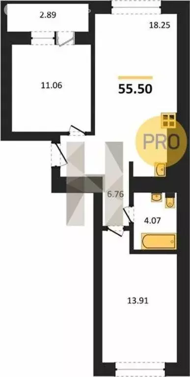 2-комнатная квартира: Пионерский, улица Гептнера, 13 (56.94 м) - Фото 1