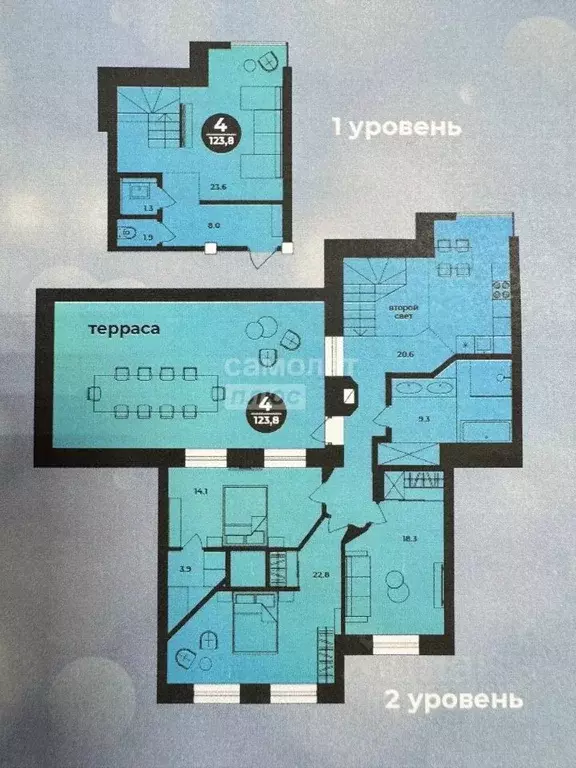 4-к кв. Хакасия, Абакан ул. Стофато, 10Б (123.8 м) - Фото 1