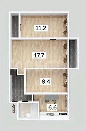 3-к кв. Омская область, Омск ул. Петра Осминина, 2 (54.9 м) - Фото 1
