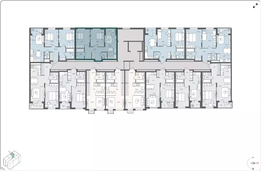 2-комнатная квартира: село Перхушково, микрорайон Равновесие, 5 (45.9 ... - Фото 2