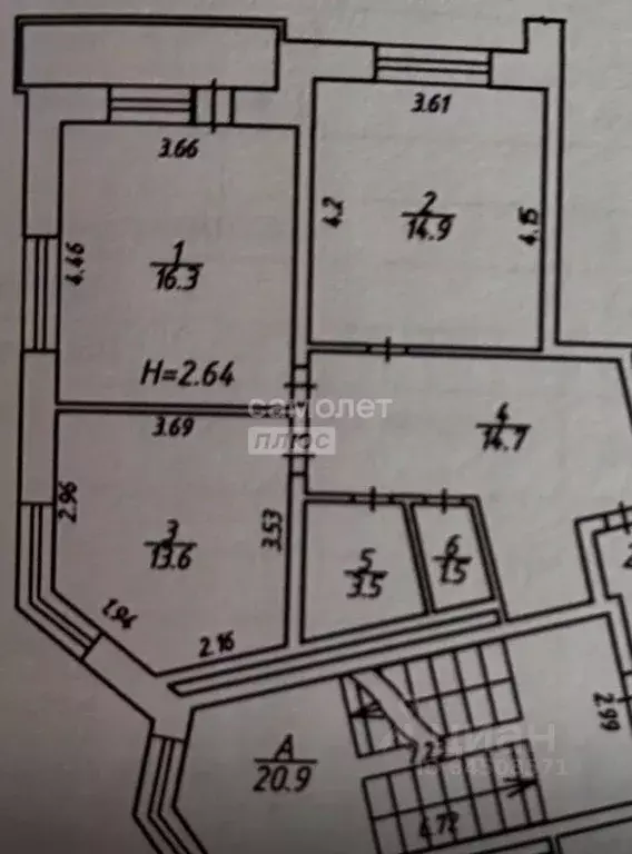 2-к кв. Калужская область, Калуга ул. Вилонова, 41 (65.0 м) - Фото 2