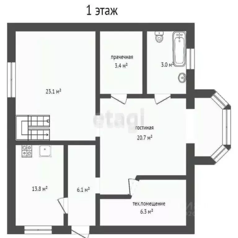 Дом в Краснодарский край, Абинское городское поселение, Шапсугская ... - Фото 2