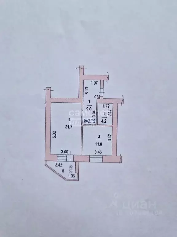 1-к кв. Липецкая область, Липецк ул. Космонавтов, 3А (46.7 м) - Фото 1