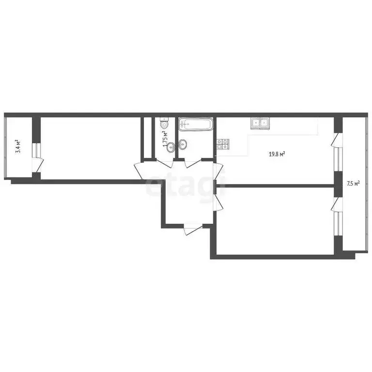 2-комнатная квартира: Анапа, улица Омелькова, 93 (76.55 м) - Фото 0