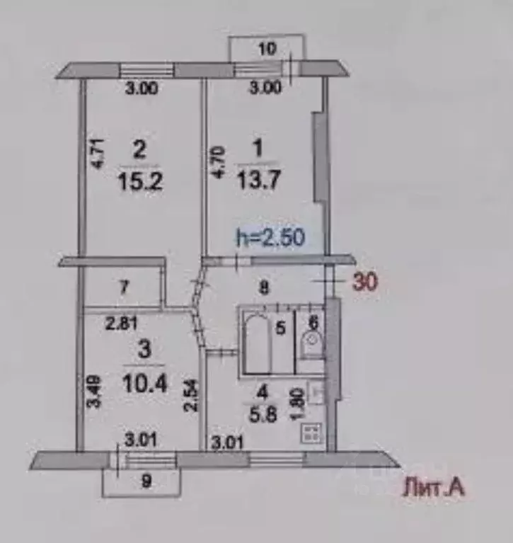 3-к кв. Московская область, Сергиев Посад ул. Молодежная, 1 (55.3 м) - Фото 1