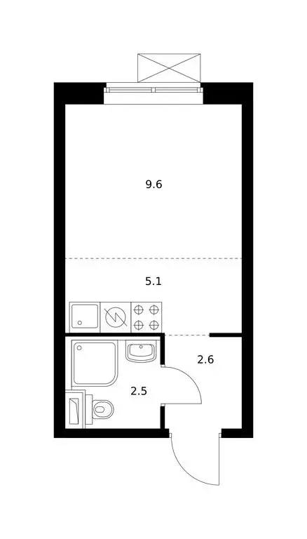 Квартира-студия: Москва, ЖК Второй Нагатинский, к1.1 (19.8 м) - Фото 0