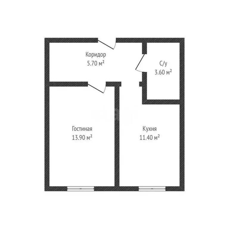 1-комнатная квартира: аул Новая Адыгея, Береговая улица, 1к10 (34.6 м) - Фото 1