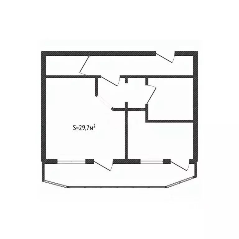 1-к кв. Брянская область, Брянск Брянский пер., 63 (38.0 м) - Фото 2