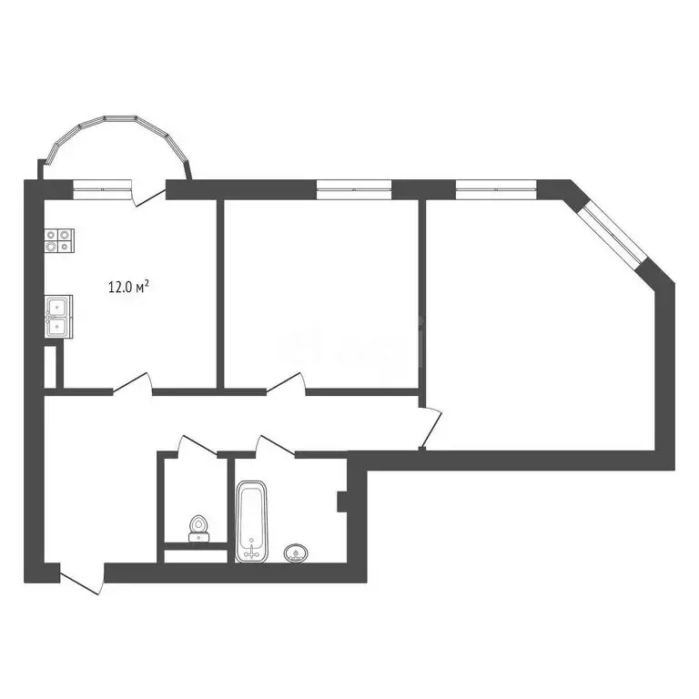 2-комнатная квартира: Ильинское-Усово, проезд Александра Невского, 5 ... - Фото 0