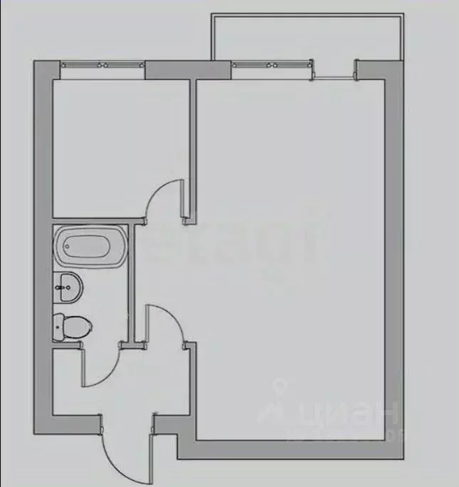 1-к кв. Липецкая область, Липецк Звездная ул., 10/3 (30.1 м) - Фото 0