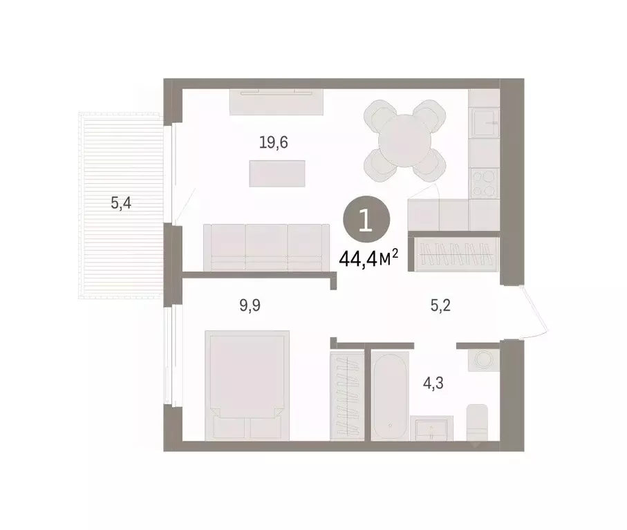 1-к кв. Новосибирская область, Новосибирский район, Краснообск рп, 3-й ... - Фото 2