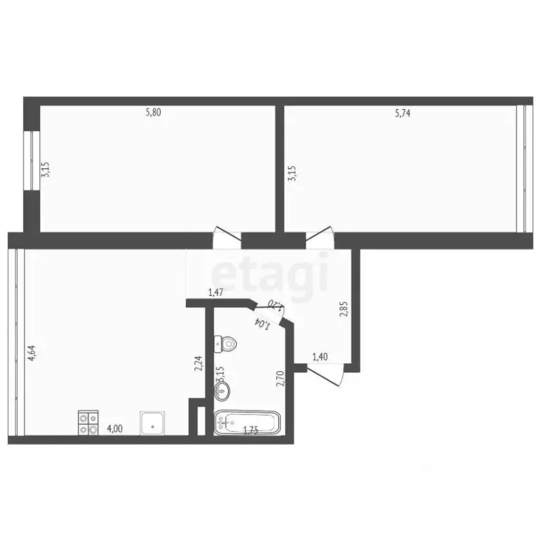 2-к кв. Краснодарский край, Анапа ул. Шевченко, 288Ак2 (60.0 м) - Фото 1