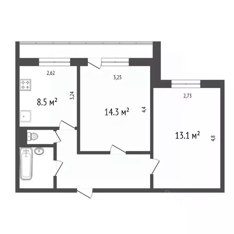 2-к кв. Красноярский край, Красноярск ул. Куйбышева, 85 (49.4 м) - Фото 2