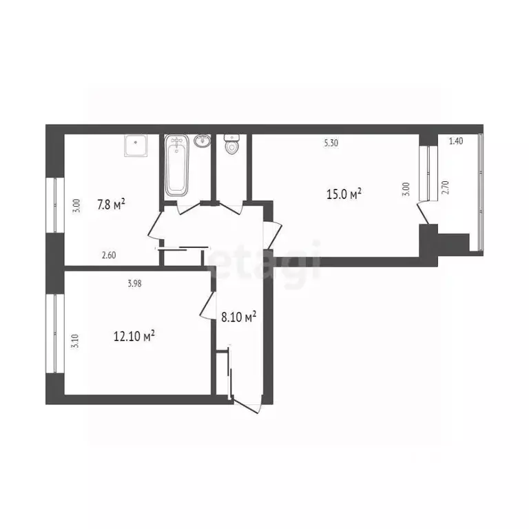 2-к кв. Красноярский край, Красноярск ул. Менжинского, 9а (47.2 м) - Фото 2