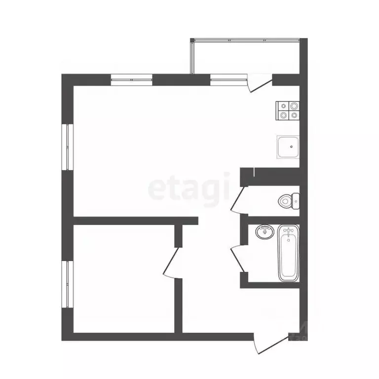 2-к кв. Тюменская область, Тюмень ул. Дмитрия Менделеева, 2 (52.0 м) - Фото 2