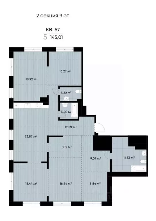 5-к кв. Иркутская область, Иркутск ул. Лебедева-Кумача, 25 (145.01 м) - Фото 0