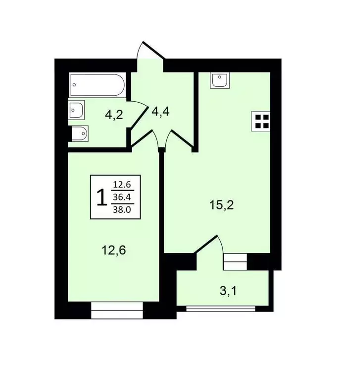 1-комнатная квартира: Суздаль, Советская улица, 61 (38 м) - Фото 0