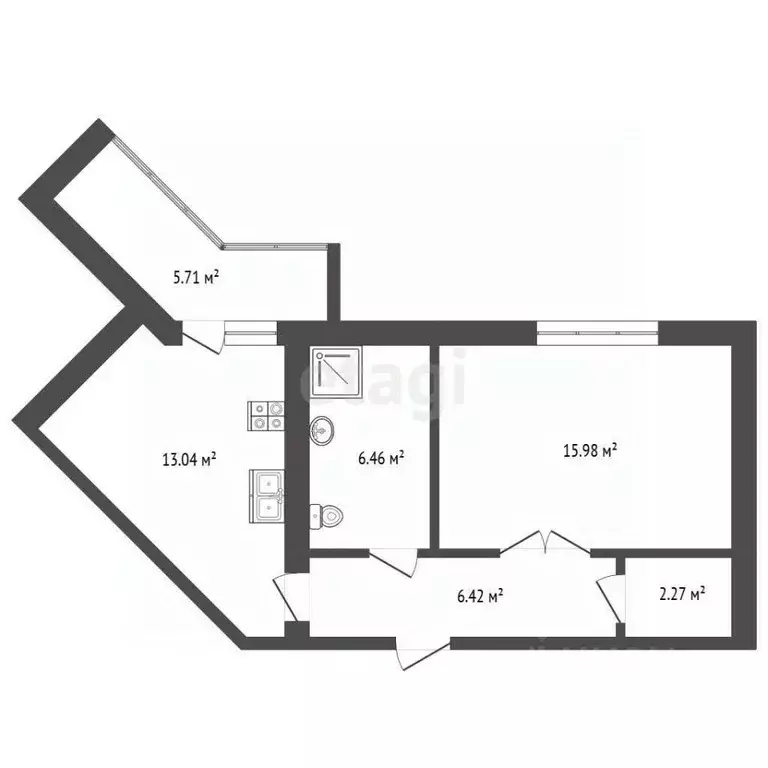 1-к кв. Забайкальский край, Чита ул. Богомягкова, 2к2 (45.0 м) - Фото 2