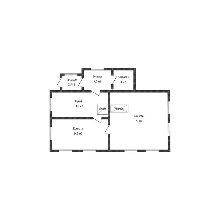 Дом в Псковская область, Бежаницкий муниципальный округ, деревня ... - Фото 1