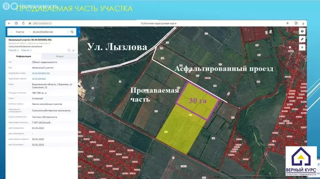 Участок в Воронеж, Совхозная улица, 21 (100 м) - Фото 2