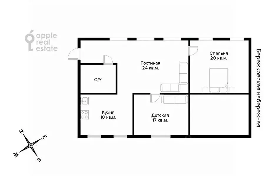 3-к кв. Москва Бережковская наб., 12 (100.0 м) - Фото 2
