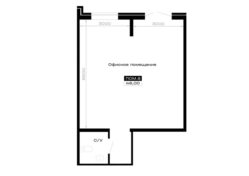 Помещение свободного назначения (46 м) - Фото 2