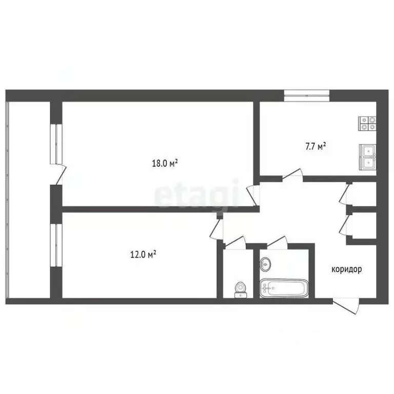 2-к кв. Ярославская область, Ярославль пер. 4-й Норский, 2к2 (48.0 м) - Фото 2