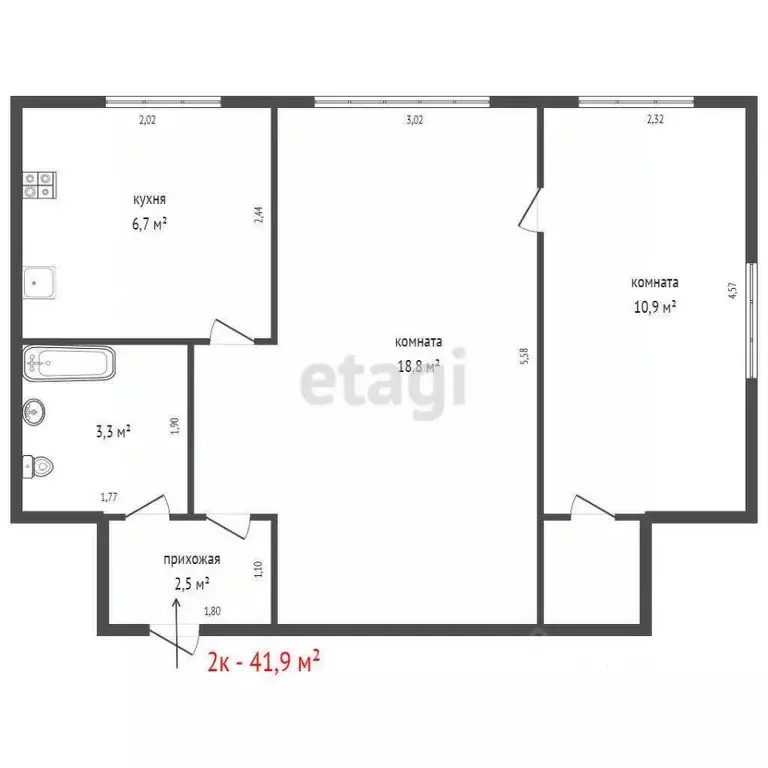 2-к кв. Свердловская область, Березовский муниципальный округ, пос. ... - Фото 0