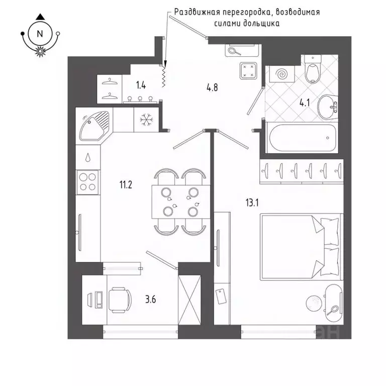 1-к кв. Санкт-Петербург бул. Измайловский, 9 (36.4 м) - Фото 0