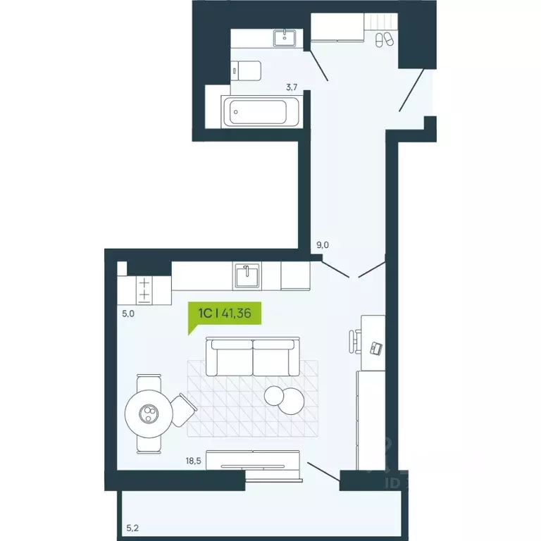 1-к кв. Новосибирская область, Новосибирск Затулинский жилмассив, ул. ... - Фото 1