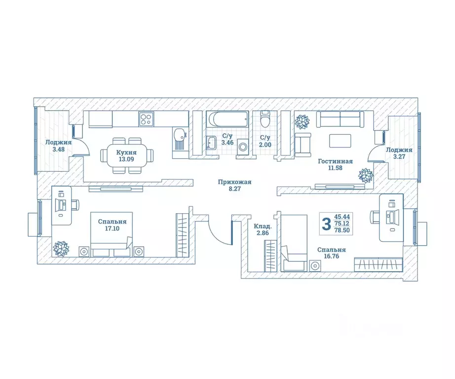 3-к кв. Московская область, Щелково городской округ, Монино пгт ул. ... - Фото 1
