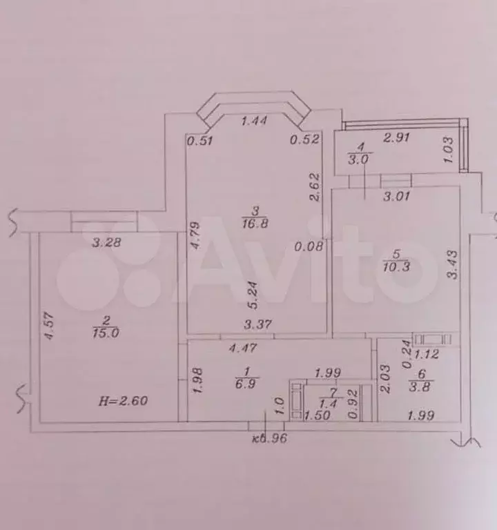 2-к. квартира, 57 м, 4/9 эт. - Фото 0