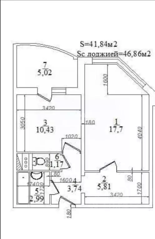 1-к кв. Московская область, Химки Молодежная ул., 74 (41.7 м) - Фото 2