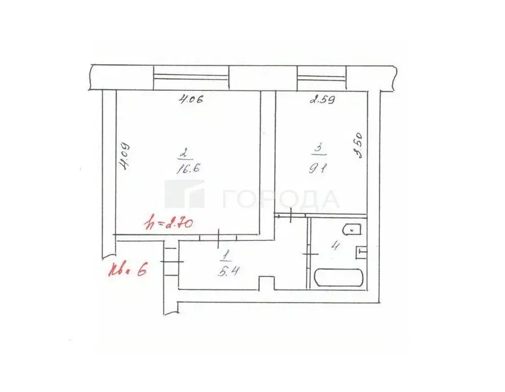 1-к кв. Кемеровская область, Прокопьевск Тырган мкр, 10-й мкр, 20 ... - Фото 2