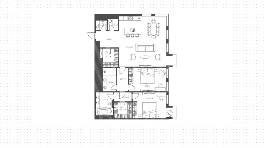 3-комнатная квартира: Москва, улица Костикова, 4к4 (130 м) - Фото 0