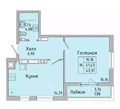 1-к кв. Ростовская область, Батайск ул. Ушинского, 27Ак3 (43.31 м) - Фото 0