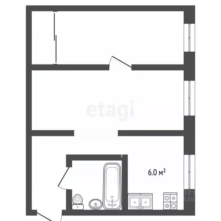 2-к кв. Московская область, Клин Новая ул., 2 (44.1 м) - Фото 2
