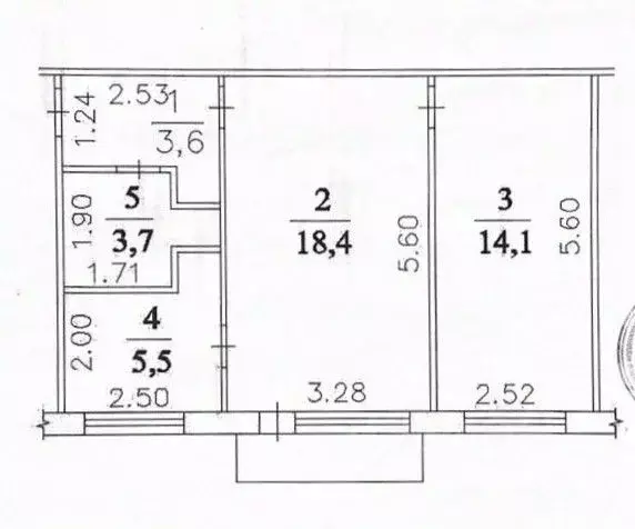 2-к кв. Кемеровская область, Кемерово ул. Коломейцева, 5 (45.3 м) - Фото 1