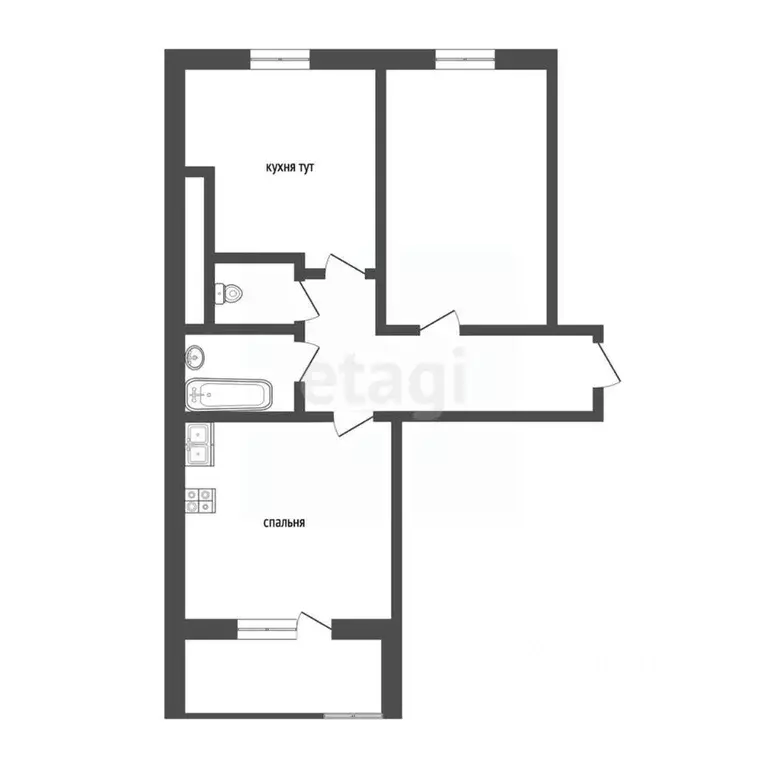 2-к кв. Тюменская область, Тюмень ул. Обдорская, 3 (49.9 м) - Фото 2