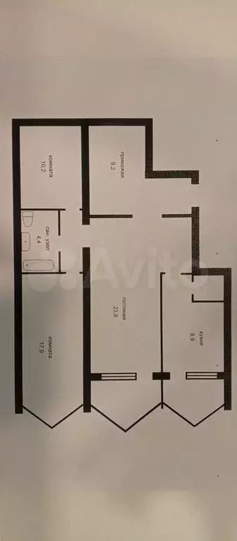 3-к. квартира, 78 м, 6/9 эт. - Фото 0