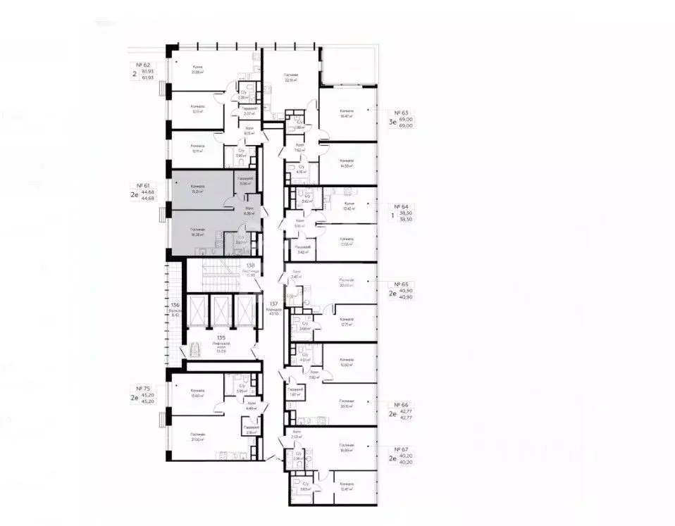 2-к кв. Москва Октябрьская ул., 98 (46.24 м) - Фото 1