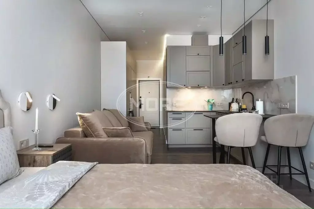 Студия Калининградская область, Зеленоградск ул. Гагарина, 87 (32.7 м) - Фото 2