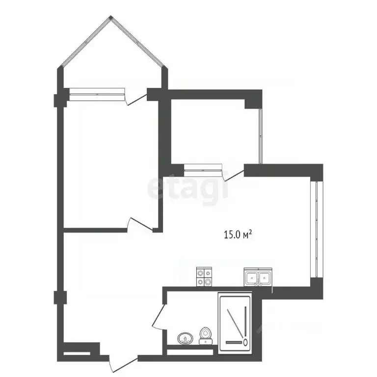 2-к кв. Крым, Ялта ул. Дражинского, 48 (56.3 м) - Фото 1