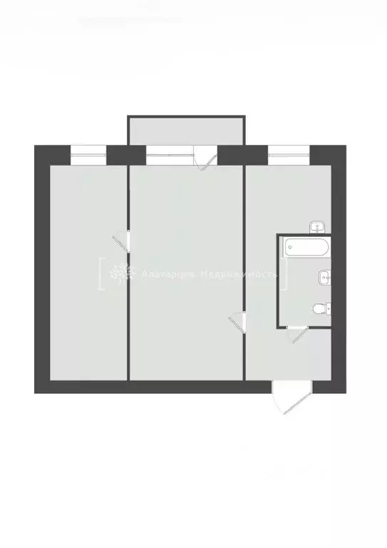 2-к кв. Томская область, Томск просп. Фрунзе, 228 (46.8 м) - Фото 1