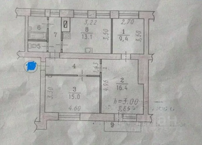 3-к кв. Омская область, Омск ул. Ленина, 40 (70.5 м) - Фото 1