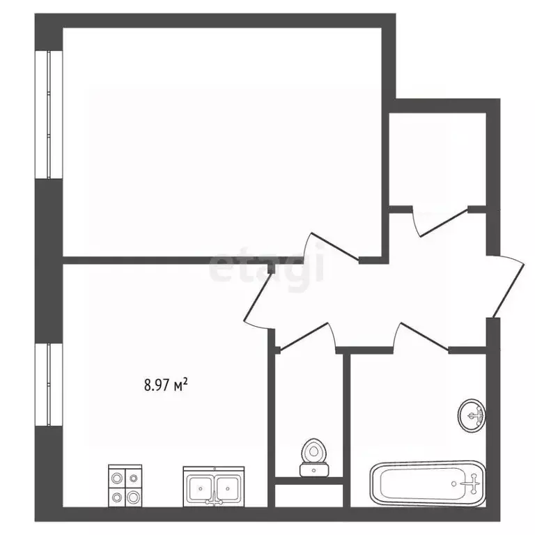 1-к кв. Московская область, Балашиха Саввино мкр, ул. Народного ... - Фото 2