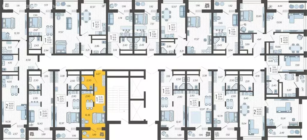 Квартира-студия: Сочи, микрорайон Бытха, Ясногорская улица, 16/2к8 ... - Фото 2