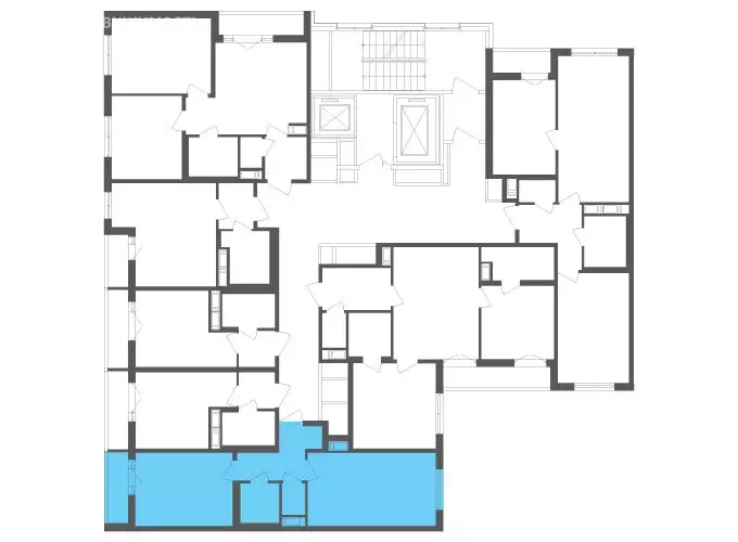 1-комнатная квартира: посёлок Шушары, Старорусский проспект, 3к1 (44.3 ... - Фото 2